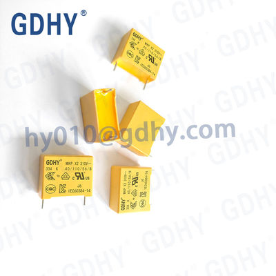 X2 Class 334 310V 0.33UF MKP Safety Polyester Film Capacitor Yellow High Power Resistance